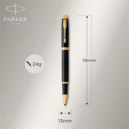 PARKER IM Royal rollertoll fekete test+arany klipsz