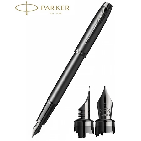 PARKER IM Royal  töltőtoll BLACK EDITION fekete test+fekete klipsz