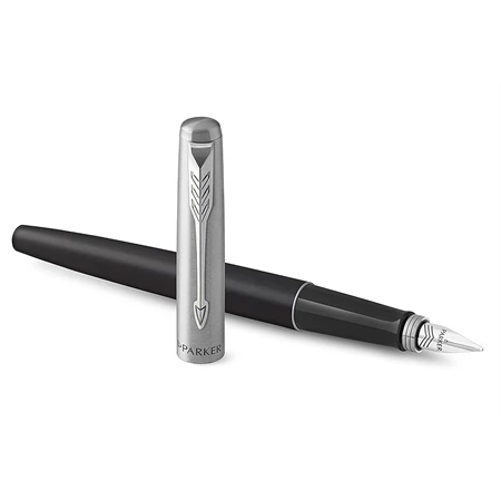 PARKER Jotter Royal BOND STREET töltőtoll fekete - acél test, ezüst szinű klipsz