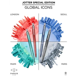 PARKER Jotter Royal Special Edition Miami golyóstoll ezüst klipsz