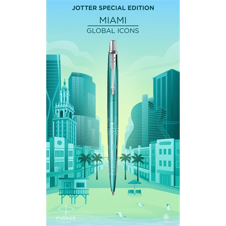 PARKER Jotter Royal Special Edition Miami golyóstoll ezüst klipsz
