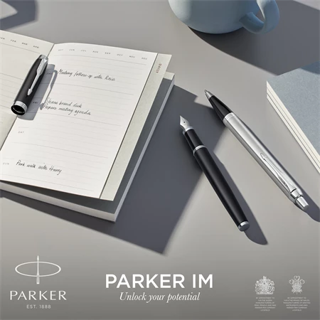 PARKER Royal IM Essential rollertoll matt fekete test+ezüst klipsz