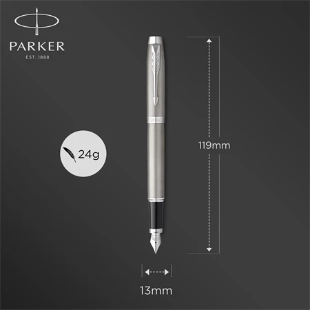 PARKER Royal IM Essential töltőtoll acél test+ezüst klipsz