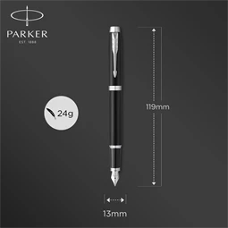 PARKER Royal IM Essential töltőtoll fekete test+ezüst klipsz