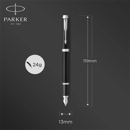 PARKER IM Royal Essential töltőtoll fekete test+ezüst klipsz
