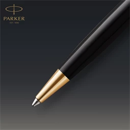 PARKER SONNET ROYAL Premium golyóstoll metál fekete test+arany klipsz