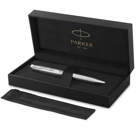 PARKER SONNET ROYAL SPECIAL CISELÉ golyóstoll ezüst szinű test, arany klipsz