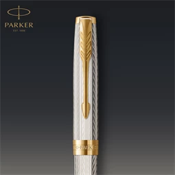 PARKER SONNET DELUXE 925 golyóstoll mistral metál cizellált test+arany klipsz