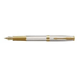 PARKER Sonnet Deluxe 925 18k töltőtoll metál cizellált test+arany klipsz