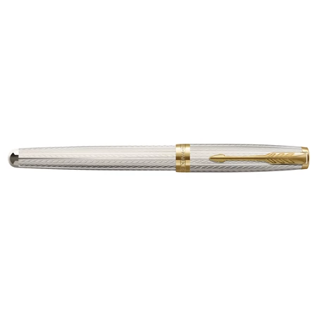 PARKER Sonnet Deluxe 925 18k töltőtoll metál cizellált test+arany klipsz