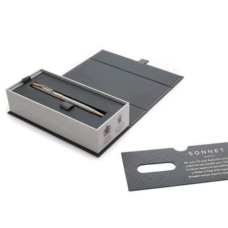 PARKER SONNET ROYAL golyóstoll fém test+arany klipsz