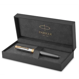 PARKER Sonnet Royal special 18k töltőtoll  klipsz EDITION SONNET CHINA szürke cizellált test+ arany 18K