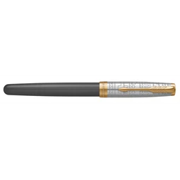 PARKER Sonnet Royal special 18k töltőtoll  klipsz EDITION SONNET CHINA szürke cizellált test+ arany 18K