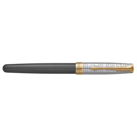 PARKER Sonnet Royal special 18k töltőtoll  klipsz EDITION SONNET CHINA szürke cizellált test+ arany 18K