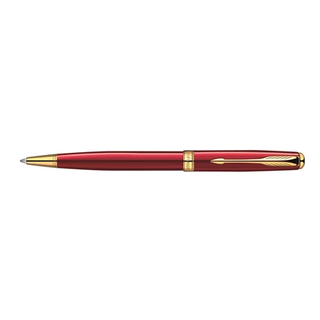 PARKER SONNET ROYAL golyóstoll piros test+arany klipsz