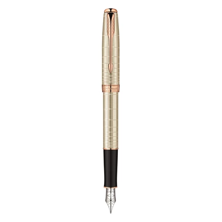 PARKER SONNET töltőtoll cizellált pezsgőszínű test+arany klipsz