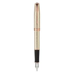 PARKER SONNET töltőtoll cizellált pezsgőszínű test+arany klipsz