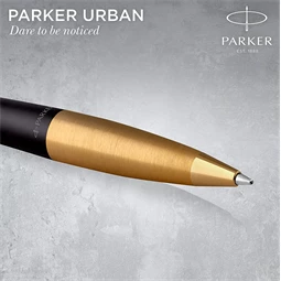 PARKER Urban Royal Twist golyóstoll matt fekete test+arany klipsz