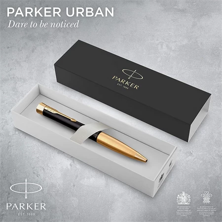 PARKER Urban Royal Twist golyóstoll matt fekete test+arany klipsz