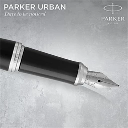 PARKER Urban Royal töltőtoll matt fekete test+ezüst klipsz