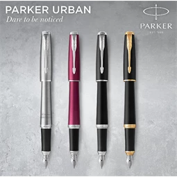 PARKER Urban Royal töltőtoll matt fekete test+ezüst klipsz