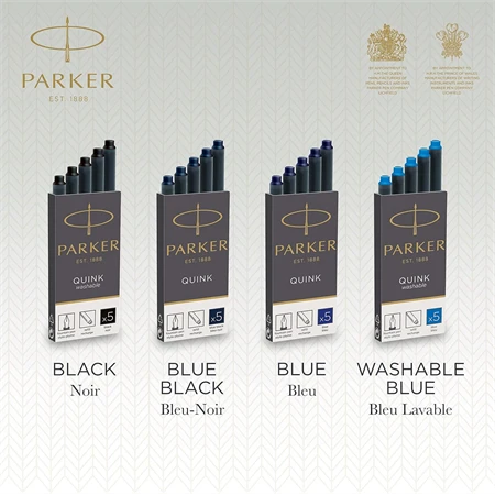 PARKER tintapatron hosszú ROYAL fekete 5db/doboz, 75mm hosszú