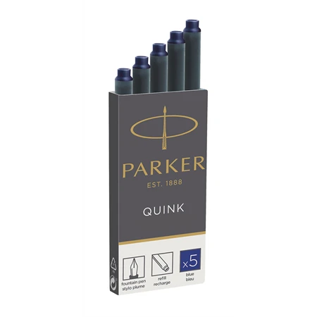 PARKER tintapatron hosszú ROYAL kék 5db/doboz, 75mm hosszú
