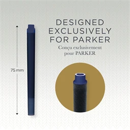 PARKER tintapatron hosszú ROYAL kék 5db/doboz, 75mm hosszú