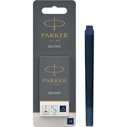 PARKER tintapatron hosszú ROYAL kékes fekete 5db/doboz, 75mm hosszú