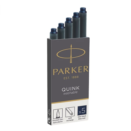 PARKER tintapatron hosszú ROYAL kékes fekete 5db/doboz