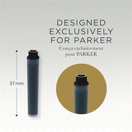 PARKER tintapatron rövid ROYAL fekete 6db/doboz, 30mm hosszú