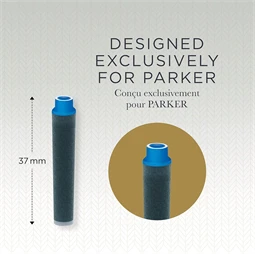 PARKER tintapatron rövid ROYAL kék 6db/doboz, 30mm hosszú