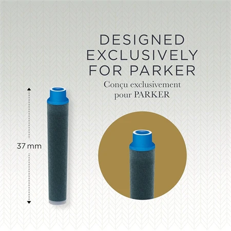 PARKER tintapatron rövid ROYAL kék 6db/doboz, 30mm hosszú