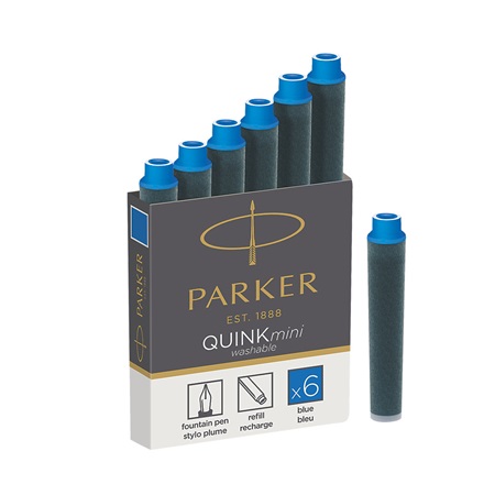 PARKER tintapatron rövid ROYAL kék 6db/doboz