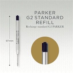 PARKER tollbetét golyós Medium fekete, írásvastagság: M 0,8 mm, fém betét