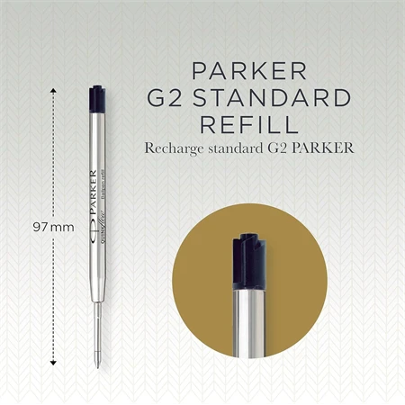 PARKER tollbetét golyós Medium fekete, írásvastagság: M 0,8 mm, fém betét