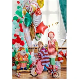 Partyf üggöny csillag műanyag 100x245cm ezüst színű