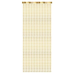 Partyfüggöny csillag műanyag 100x245cm arany színű