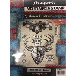 Pecsételő készlet gumi 15x20cm, vegyes steampunk bikafej