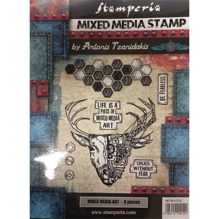 Pecsételő készlet gumi 15x20cm, vegyes steampunk bikafej