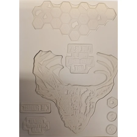 Pecsételő készlet gumi 15x20cm, vegyes steampunk bikafej