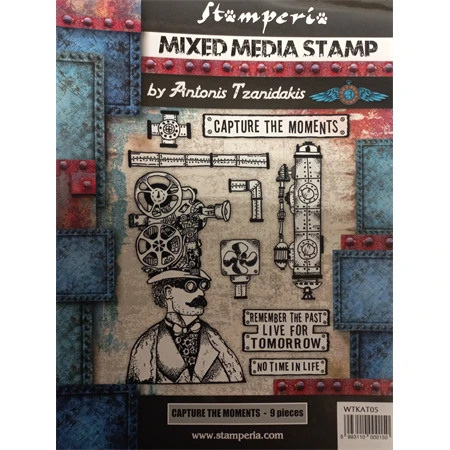 Pecsételő készlet gumi 15x20cm, vegyes steampunk férfi