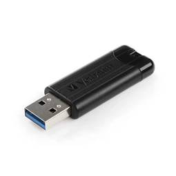 Pendrive, 128GB, USB 3.0, VERBATIM Pinstripe, fekete
