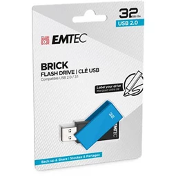 Pendrive, 32GB, USB 2.0, EMTEC "C350 Brick", kék