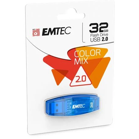 Pendrive, 32GB, USB 2.0, EMTEC "C410 Color", kék