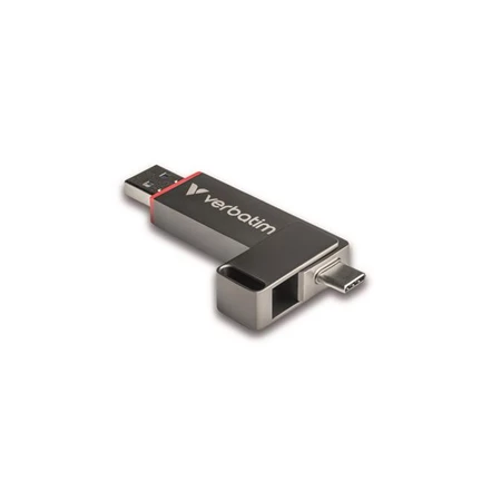 Pendrive, 512GB, USB-A/C 3.2 Gen1, VERBATIM  Dual QuickStic Fekete