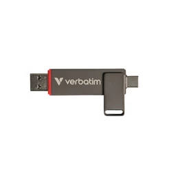 Pendrive, 512GB, USB-A/C 3.2 Gen1, VERBATIM  Dual QuickStic Fekete