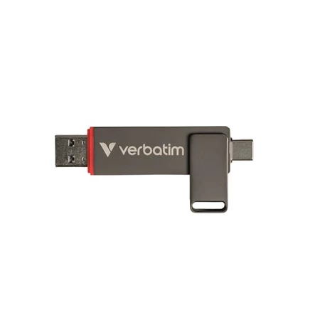 Pendrive, 512GB, USB-A/C 3.2 Gen1, VERBATIM  Dual QuickStic Fekete