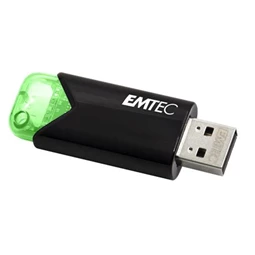 Pendrive, 64GB, USB 3.2, EMTEC "B110 Click Easy", fekete-zöld