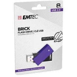 Pendrive 8 GB, USB 2.0, EMTEC "C350 Brick", lila